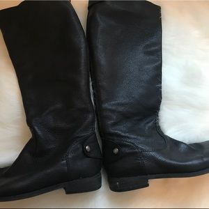 BCBG Black Leather Boots